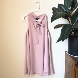 Mauve / blush pussycat bow blouse